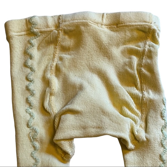 VTG | Baby Mini Catimini | Baby Girl Pale Yellow | Knit Tights - Picture 5 of 7
